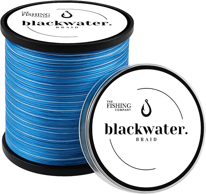 Blackwater Braid 8X Braided Fishing Line  Smooth, Strong PE Fiber  Abrasion Resistant, Zero Stretch  for Saltwater  Freshwater in High Vis Yellow color, 15LB strength, 150 Yards length.