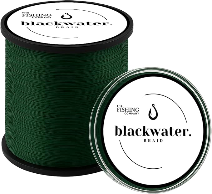 Blackwater Braid 8X Braided Fishing Line  Smooth, Strong PE Fiber  Abrasion Resistant, Zero Stretch  for Saltwater  Freshwater in Blue Camo color, 30LB strength, 500 Yards length.