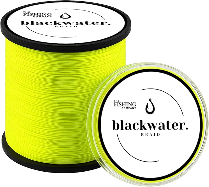 Blackwater Braid 8X Braided Fishing Line  Smooth, Strong PE Fiber  Abrasion Resistant, Zero Stretch  for Saltwater  Freshwater in Dark Green color, 60LB strength, 150 Yards length.